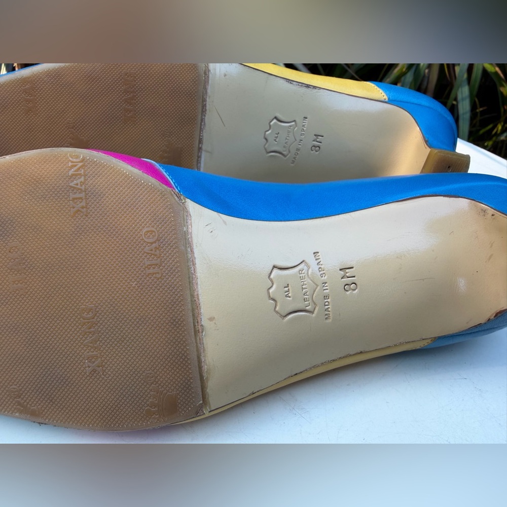 Vintage kitten heel pump shoes leather multicolor Sz 8M by Ingledew’s Grenada - Picture 7 of 11